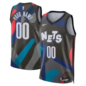 Resistente Bonito Brooklyn Nets Nike Unisex 2023/24 Custom Swingman Jersey Black City Edition  para la gran final