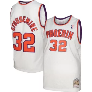 Lujoso Elegante Duradero Amar'e Stoudemire Phoenix Suns 2001/02 Hardwood Classics Swingman Jersey White/Purple  para la gran final