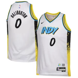Exquisito Hermoso Comodo Tyrese Haliburton Indiana Pacers Nike Youth 2024/25 Swingman Player Jersey City Edition White  para la gran final