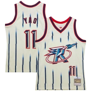 Genial Delicioso Robusto Yao Ming Houston Rockets Chainstitch Swingman Jersey Cream  para la gran final