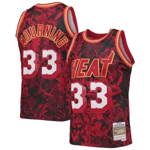 Cool Único Exquisito Alonzo Mourning Miami Heat Hardwood Classics 1996/97 Lunar New Year Swingman Jersey Red  para la gran final