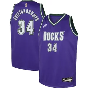 Duradero Giannis Antetokounmpo Milwaukee Bucks Nike Youth 2022/23 Swingman Jersey Purple Classic Edition  para la gran final