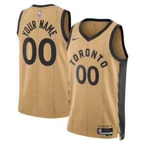 Bonito Increíble Lujoso Toronto Raptors Nike Unisex 2023/24 Custom Swingman Jersey Gold City Edition  para la gran final