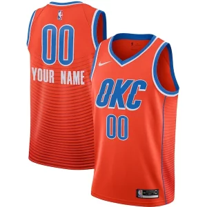 Lujoso Maravilloso Duradero Oklahoma City Thunder Jordan Brand Swingman Custom Jersey Statement Edition Orange  para la gran final