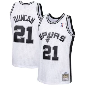 Resistente Genial Tim Duncan San Antonio Spurs 1998/99 Hardwood Classics Swingman Jersey White  para la gran final