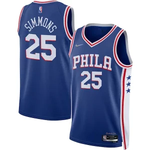 Hermoso Práctico Robusto Ben Simmons Philadelphia 76ers Nike 2021/22 Diamond Swingman Jersey Icon Edition Royal  para la gran final