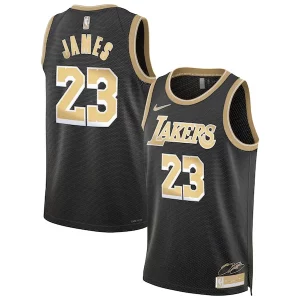 Ideal Lujoso Elegante LeBron James Los Angeles Lakers Nike Unisex Select Series Swingman Jersey Black  para la gran final