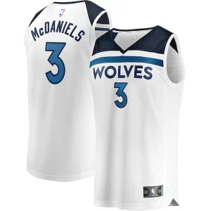 Genial Original Jaden McDaniels Minnesota Timberwolves Youth Fast Break Replica Player Jersey Association Edition White  para la gran final