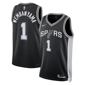 Comodo Victor Wembanyama San Antonio Spurs Nike Unisex 2023 NBA Draft First Round Pick Swingman Jersey Icon Edition Black  para la gran final