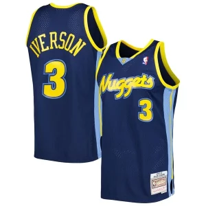 Encantador Versátil Allen Iverson Denver Nuggets Hardwood Classics Swingman Jersey Navy  para la gran final