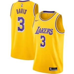 Práctico Anthony Davis Los Angeles Lakers Nike Swingman Jersey Gold Icon Edition  para la gran final