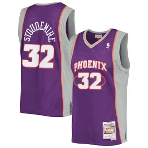Versátil Magnífico Amar'e Stoudemire Phoenix Suns 2001/02 Hardwood Classics Swingman Jersey Purple/White  para la gran final
