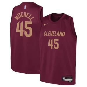 Maravilloso Elegante Donovan Mitchell Cleveland Cavaliers Nike Youth Swingman Jersey Icon Edition Wine  para la gran final