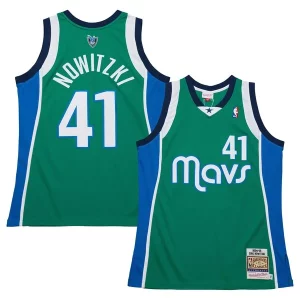 Sofisticado Magnífico Perfecto Dirk Nowitzki Dallas Mavericks 2004/05 Hardwood Classics Authentic Jersey Green  para la gran final