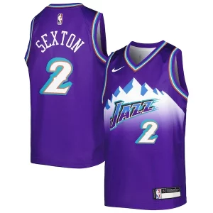 Moderno Original Delicioso Collin Sexton Utah Jazz Nike Youth 2022/23 Swingman Jersey City Edition Purple  para la gran final