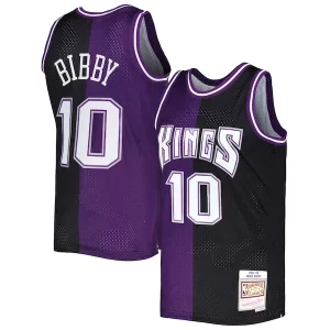 Maravilloso Genial Versátil Mike Bibby Sacramento Kings Hardwood Classics 2001/02 Split Swingman Jersey Purple/Black  para la gran final