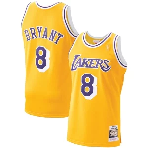 Sofisticado Magnífico Men's Los Angeles Lakers Kobe Bryant Gold 1996 97 Hardwood Classics Authentic Player Jersey  para la gran final