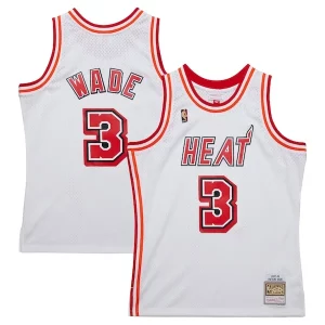 Fácil de llevar Dwyane Wade Miami Heat 2007/08 Hardwood Classics Swingman Jersey White  para la gran final