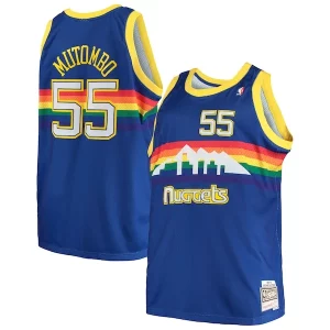 Fácil de llevar Dikembe Mutombo Denver Nuggets 1991/92 Big & Tall Hardwood Classics Swingman Jersey Royal  para la gran final