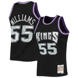 Duradero Ideal Jason Williams Sacramento Kings 2000/01 Hardwood Classics NBA 75th Anniversary Diamond Swingman Jersey Black  para la gran final
