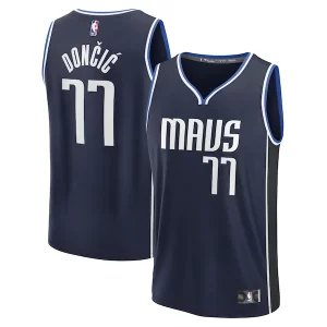 Bonito Sofisticado Hermoso Luka Dončić Dallas Mavericks Men's Fast Break Player Jersey Statement Edition Navy  para la gran final