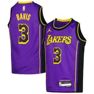 Cool Elegante Anthony Davis Los Angeles Lakers Jordan Brand Youth Swingman Jersey Statement Edition Purple  para la gran final