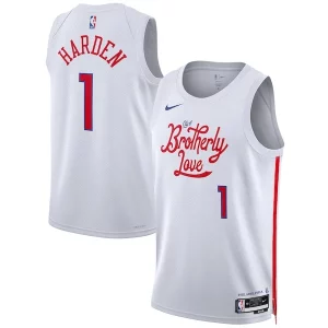 Elegante Perfecto Comodo James Harden Philadelphia 76ers Nike Unisex 2022/23 Swingman Jersey City Edition White  para la gran final