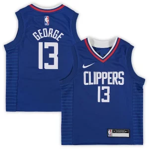 Exquisito Paul George LA Clippers Preschool Nike 2020/21 Fast Break Replica Jersey Royal Icon Edition  para la gran final
