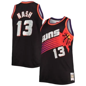 Genial Hermoso Steve Nash Phoenix Suns Big & Tall 1996/97 NBA 75th Anniversary Diamond Swingman Jersey Black  para la gran final