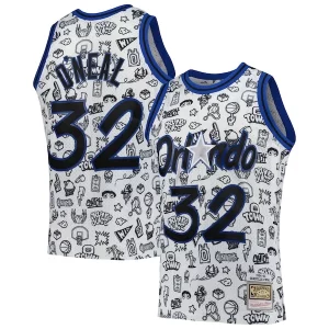 Elegante Perfecto Duradero Shaquille O'Neal Orlando Magic 1994/95 Hardwood Classics Doodle Swingman Player Jersey White  para la gran final