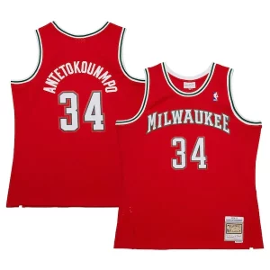 Elegante Hermoso Giannis Antetokounmpo Milwaukee Bucks 2014/15 Hardwood Classics Swingman Jersey Red  para la gran final