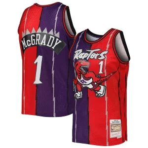 Versátil Tracy McGrady Toronto Raptors Hardwood Classics 1998/99 Split Swingman Jersey Purple/Red  para la gran final