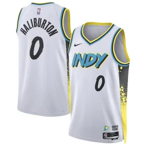 Clásico Atractivo Maravilloso Tyrese Haliburton Indiana Pacers Nike Unisex 2024/25 Swingman Player Jersey City Edition White  para la gran final