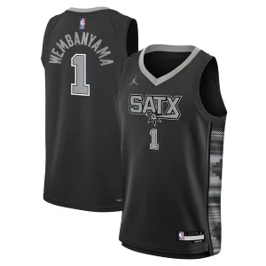 Genial Delicioso Magnífico Victor Wembanyama San Antonio Spurs Jordan Brand Youth Swingman Jersey Statement Edition Black  para la gran final