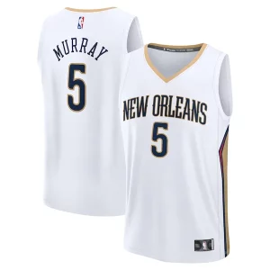 Atractivo Estupendo Lujoso Dejounte Murray New Orleans Pelicans Fast Break Replica Player Jersey Association Edition White  para la gran final