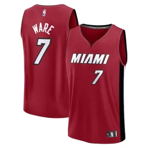 Magnífico Kel'el Ware Miami Heat Youth Fast Break Player Jersey Statement Edition Red  para la gran final