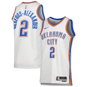 Comodo Hermoso Original Shai Gilgeous Alexander Oklahoma City Thunder Nike Unisex Swingman Jersey Association Edition White  para la gran final