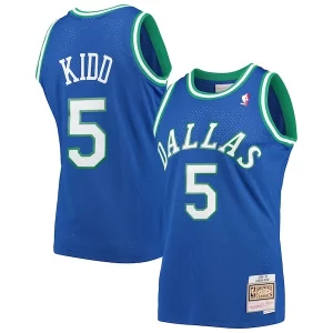 Encantador Jason Kidd Dallas Mavericks 1994/95 Hardwood Classics Swingman Jersey Blue  para la gran final