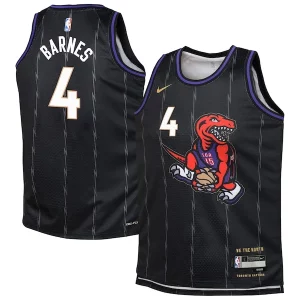 Exquisito Scottie Barnes Toronto Raptors Nike Youth 2024/25 Swingman Player Jersey City Edition Black  para la gran final