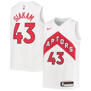 Lujoso Pascal Siakam Toronto Raptors Nike Youth Swingman Jersey Association Edition White/Red  para la gran final