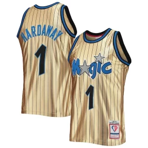 Práctico Penny Hardaway Orlando Magic 75th Anniversary 1993/94 Hardwood Classics Swingman Jersey Gold  para la gran final