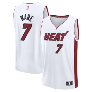 Atractivo Hermoso Kel'el Ware Miami Heat Fast Break Replica Player Jersey Association Edition White  para la gran final
