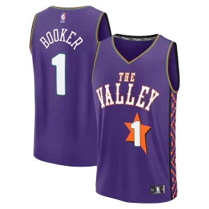 Cool Exquisito Maravilloso Devin Booker Phoenix Suns Youth 2024/25 Fast Break Player Jersey City Edition Purple  para la gran final