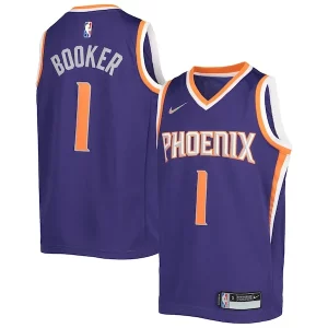 Delicioso Devin Booker Phoenix Suns Nike Youth 2021/22 Diamond Swingman Jersey Icon Edition Purple  para la gran final