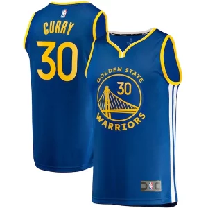 Magnífico Stephen Curry Golden State Warriors Fast Break Replica Jersey Icon Edition Royal  para la gran final
