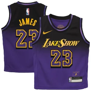 Clásico LeBron James Los Angeles Lakers Nike Preschool 2024/25 Swingman Player Jersey City Edition Purple  para la gran final