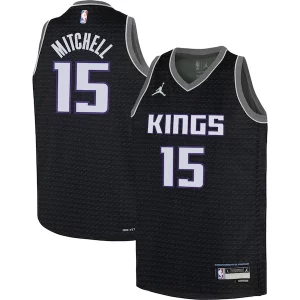 Resistente Atractivo Davion Mitchell Sacramento Kings Jordan Brand Youth Swingman Jersey Statement Edition Black  para la gran final