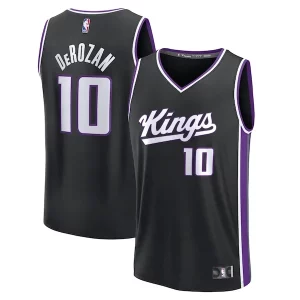 Sofisticado Maravilloso Práctico DeMar DeRozan Sacramento Kings Fast Break Replica Player Jersey Icon Edition Black  para la gran final