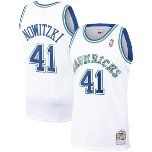 Elegante Lujoso Fácil de llevar Dirk Nowitzki Dallas Mavericks 1998/99 Hardwood Classics Swingman Jersey White  para la gran final