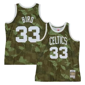 Exquisito Clásico Larry Bird Boston Celtics Hardwood Classics 1985/86 Ghost Green Swingman Jersey Camo  para la gran final